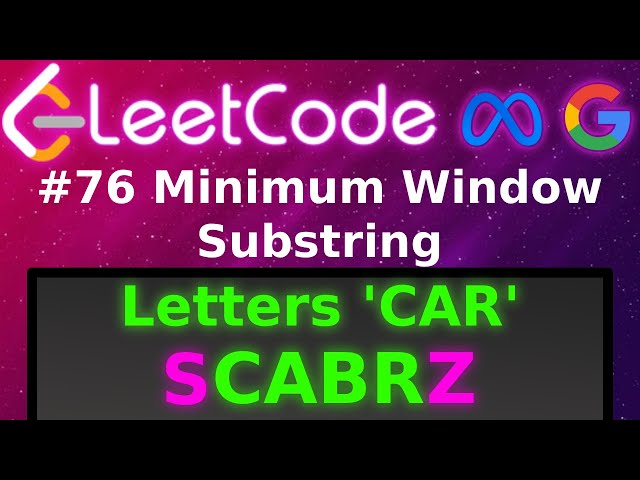 [Animated] LeetCode 76 Minimum Window Substring | Blind 75 | Sliding Window