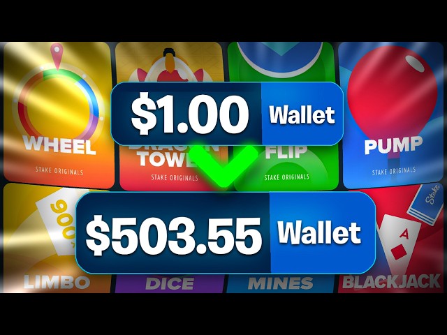 TURNING $1 TO $500 on ORIGINALS! | BEST STAKE STRATEGY | STAKE PROMO CODE 2026
