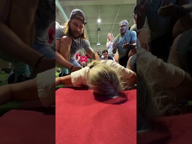 ATF Adaptive Athlete, Makayla Noble, 40 Yard Crawl to Ring Triumph Bell