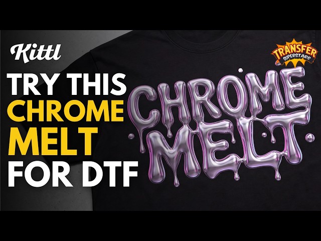 How to Make ANY Text Look Like Chrome Melt in Kittl | DTF Printing
