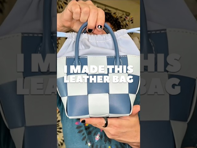 I MADE This Woven Leather Bag by Hand