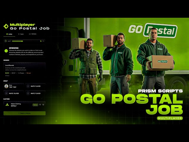 Prism Advanced GoPostal | Multiplayer, Delivery Job  | [ESX, QBCORE, QBOX] | Prism Scripts