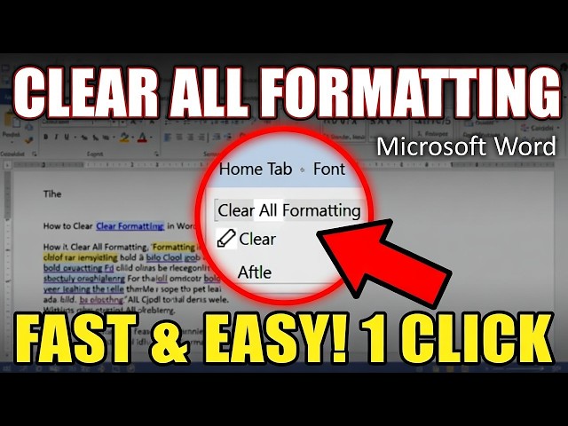 How to Clear All Formatting in Microsoft Word (Fast & Easy One-Click Fix!)