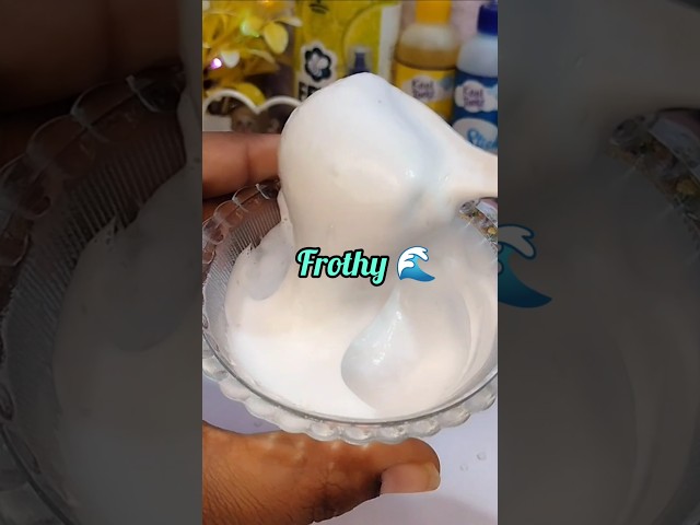 Fluffy 😍 Shampoo Slime 🍰| How to make slime| No Glue slime #trending #shorts #youtubeshorts