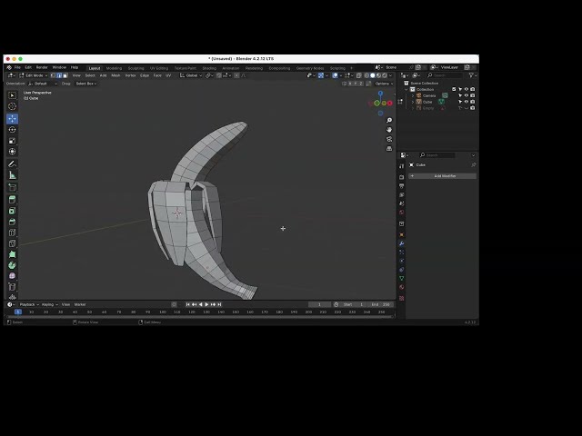 Blender me 3D Banana kese banaye, 3d केला कैसे बनाये #freestor #blender #blender3dmodeling