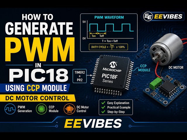Lecture 37: How to Generate PWM in PIC18 using CCP Module | DC Motor Control