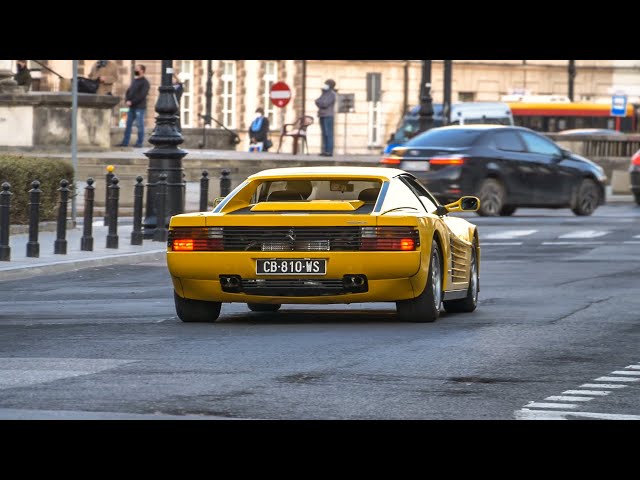 SUPER LOUD Ferrari Testarossa with NOUVOLARI EXHAUST | Warsaw | exhaust sound, revs, acceleration