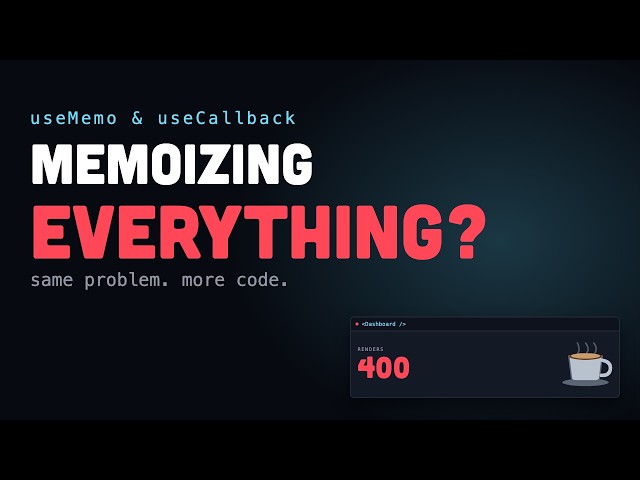 Stop Memoizing Everything in React 🧠 useMemo & useCallback