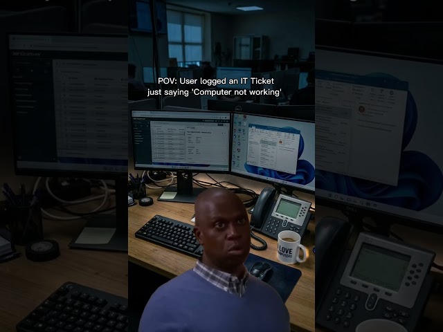 Logged a ticket saying the computer is not working. #helpdesk #servicedesk #techsupport