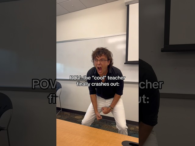 When the chill teacher gets mad 🤣 #highschool #college #firstdayofschool