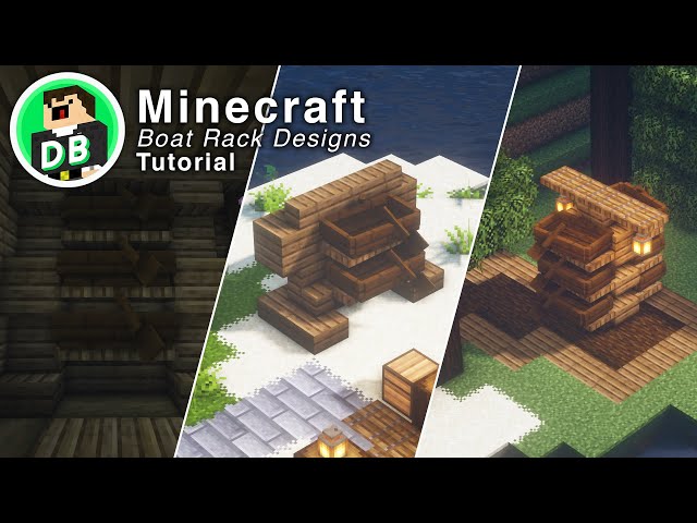 Minecraft: How to build 3 Boat Rack Designs (Tutorial)