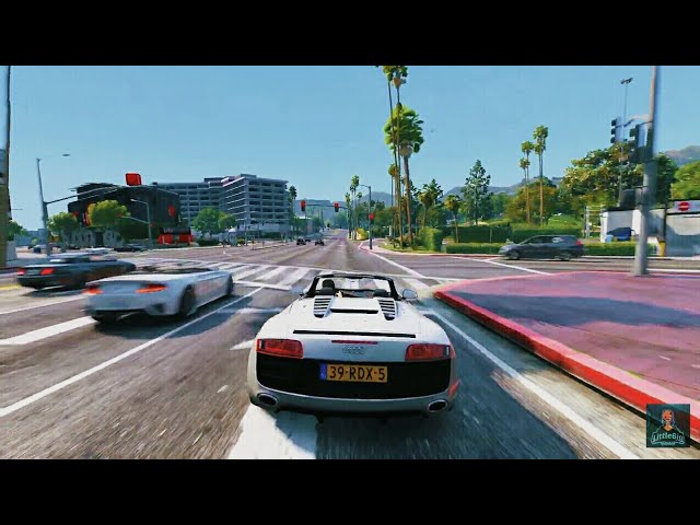 GTA 5 - QuantV 3.0 Free Roam Raw Gameplay with Audi R8 Spyder | GT 710 |