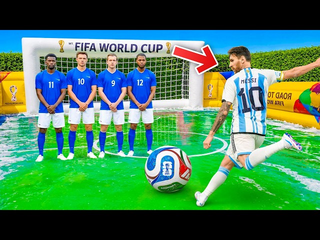 KID MESSI vs BIGGEST WORLD CUP SLIP N SLIDE FOOTBALL MATCH