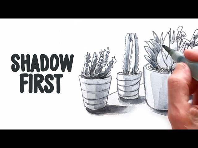 Add Shadow Before Color (Watercolor Demo)