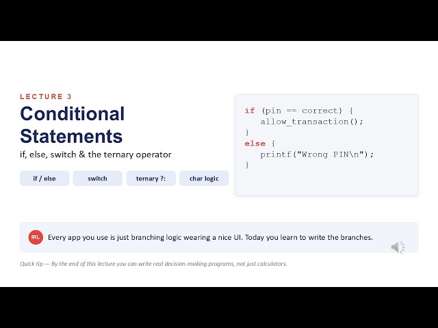 Conditional Statements in C