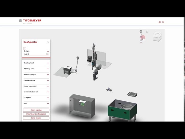 SAN configurator_Change of the configurator language