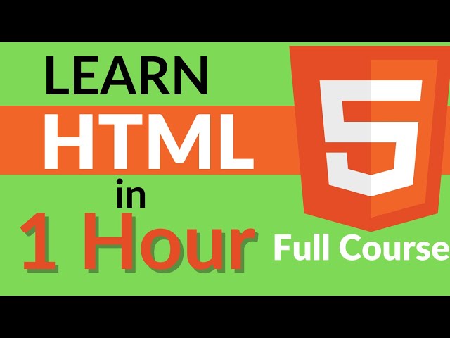 HTML in 1 hour  Full Course | Learn HTML Full Course in 1 Hour | HTML crash course for Beginners