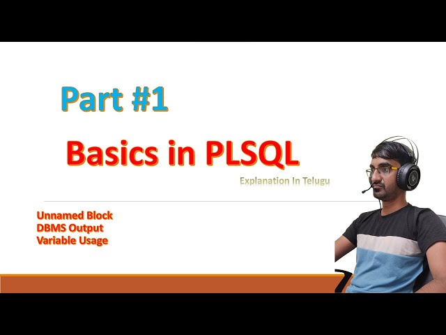 Introduction to Oracle PLSQL | Part#1 | PLSQL Tutorial in Telugu