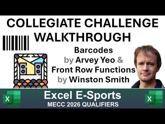 MECC qualifier walkthrough - how to solve the qualifier rounds from the Excel Collegiate Challenge