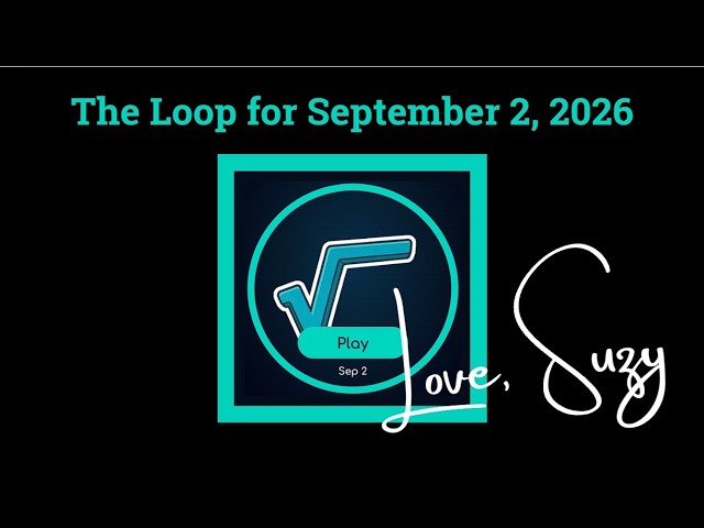 The Loop for September 2, 2026. Join me as I attempt to complete the Loop: Everything is connected!