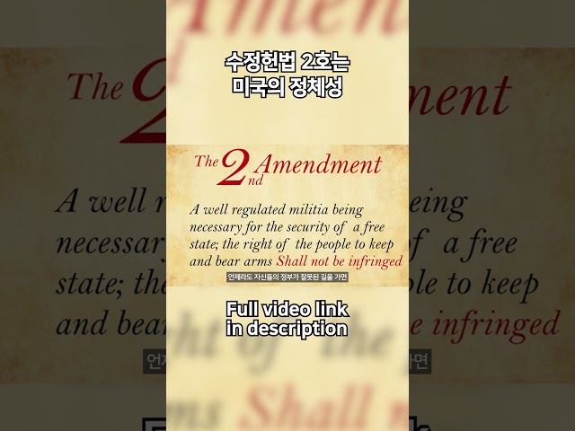 수정헌법 2호는 미국의 정체성