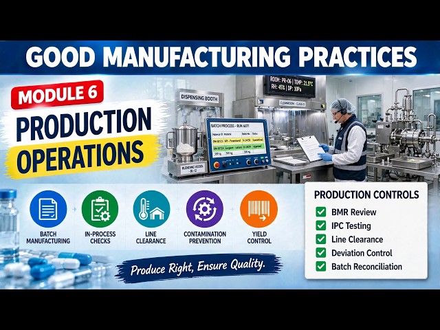 Good Manufacturing Practices (GMP) | Module 6: Production Operations