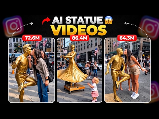 How to Make Viral Living Statue Prank Videos with AI | Full Tutorial