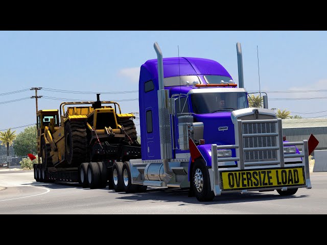 Transporting a Scraper | Kenworth W900 | American Truck Simulator Gameplay