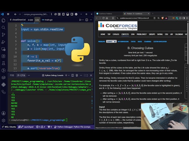 [Python] CODEFORCES Coding Challenges 26/09/24