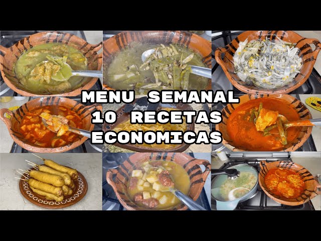 MENU SEMANAL CON $50 PESOS//10 RECETAS/FABI CEA