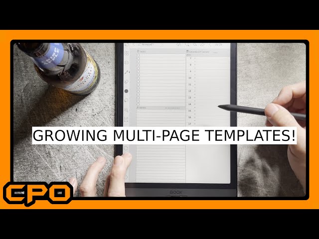 Multi-Page PDF as a Template in Onyx Boox Note! 2021 Planner