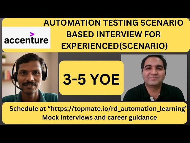 Automation Testing Interview Experience | Real-Time QA & SDET Interview Preparation 2025