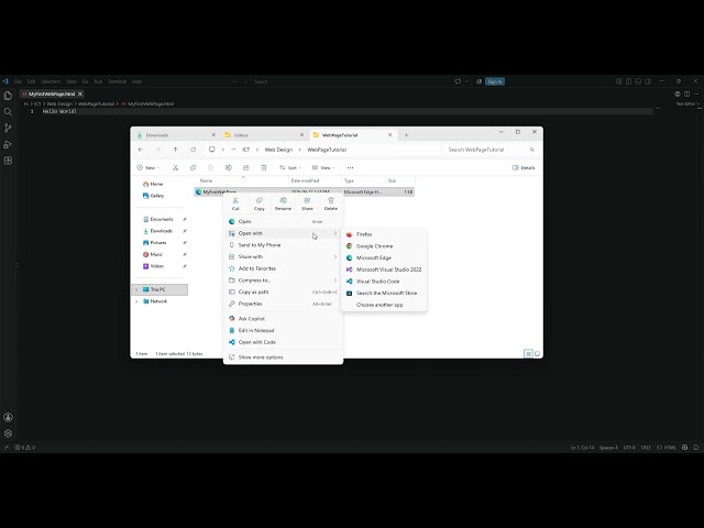 HTML Tutorial - Hello World