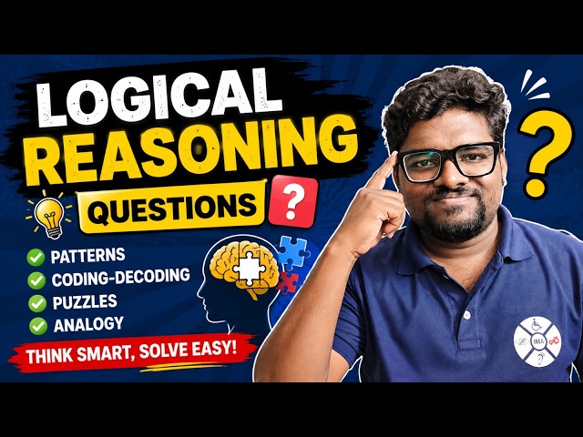 Logical Reasoning Questions 🧠 | Patterns, Coding-Decoding, Puzzles & Analogy | IMA