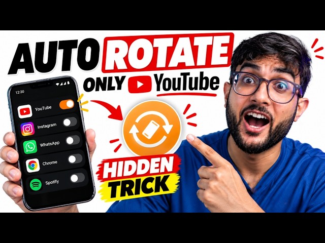 Turn ON Auto Rotate for ONLY ONE App | Android Hidden Trick