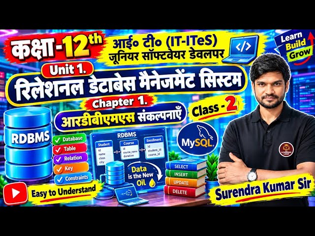 Class 12 IT | Junior Software Developer | Chapter 1 | DBMS Concepts | Database Management System L2
