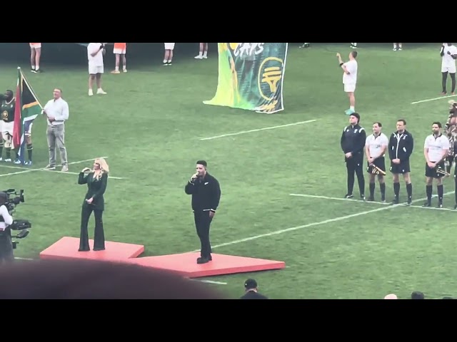 Matiu Walters singing National Anthem