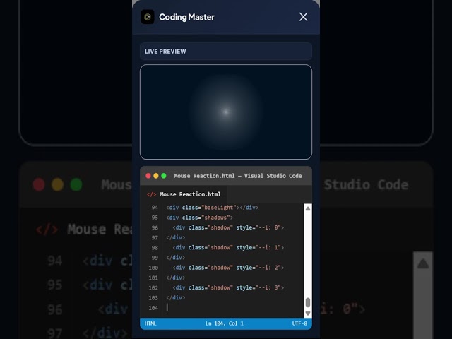 Mouse Reaction #coding #programming #developer #css #html #umservicesofficial #javascript