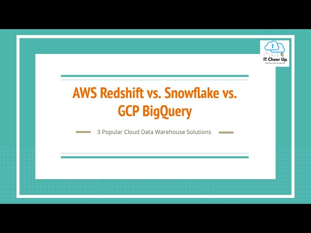 3 Popular Cloud Data Warehouse Solutions - Redshift vs Snowflake vs. BigQuery Detail Review