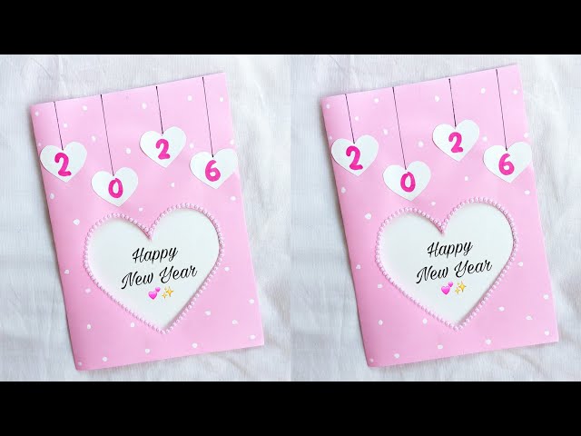 Easy and Beautiful New Year Card / new year ke liye card / happy new year card easy / greeting card