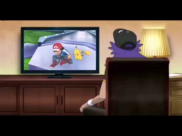 Leon watching Kalos league final on tv