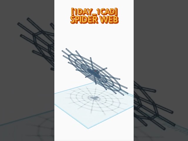 [1DAY_1CAD] SPIDER WEB #shorts #tinkercad #project