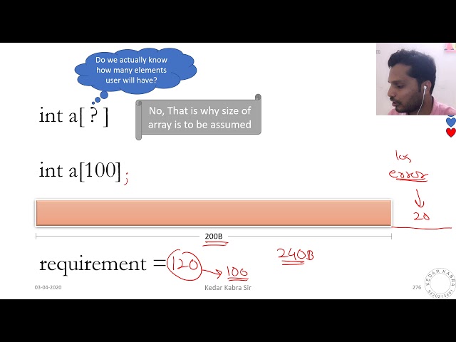 C Tutorials - Pointers | Lecture: 4 - dynamic memory allocation | #malloc , #calloc, #realloc, #free