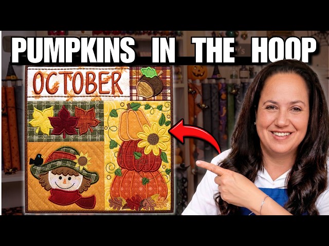How to Applique a Pumpkin Quilt Block In The Hoop