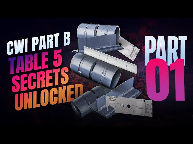 Table 5 Secrets Unlocked: Master Pressure Piping Reinforcement Limits for CWI Part B Exam | Part 1