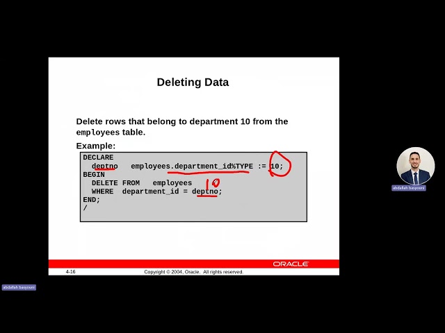 16 PL SQL  Interacting with the Oracle Server