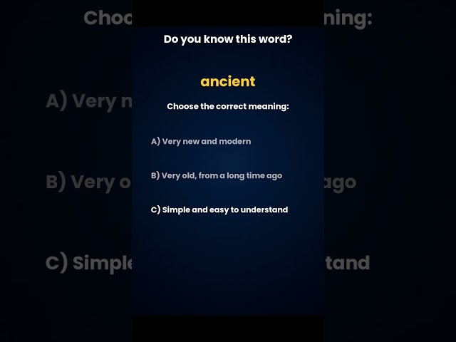 Do you know the meaning of ancient | Improve your vocabulary #shorts #english #learnenglish