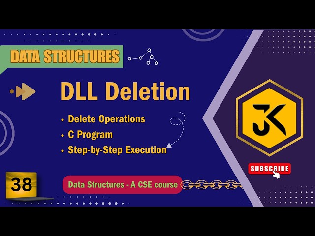 38 Doubly Linked List (DLL) Deletion: C Program with Step-by-Step Explanation ↔️ #dsa #cprogramming