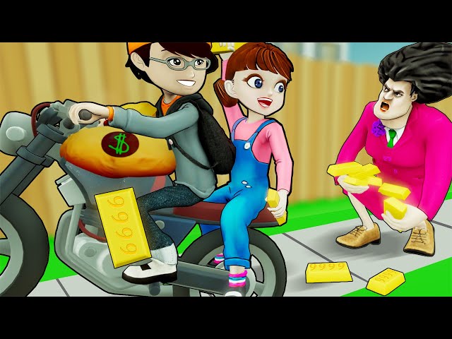 Nick and Tani Troll Miss T's fortune | Scary Teacher 3D