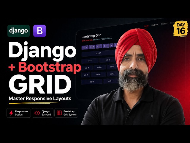 Bootstrap Grid System in Django | Bootstrap 5 Responsive Grid Explained | Day 16